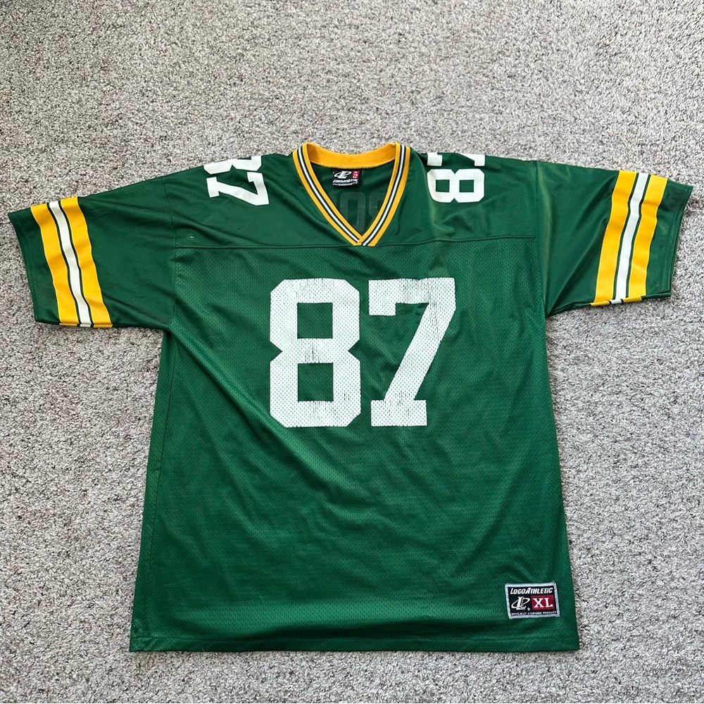 VINTAGE Y2K Green Bay Packers Robert Brooks Logo Athletic Jersey Size XL Green